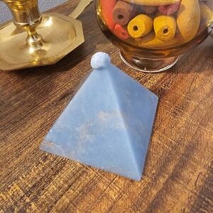 Blue Angelite Crystal Pyramid